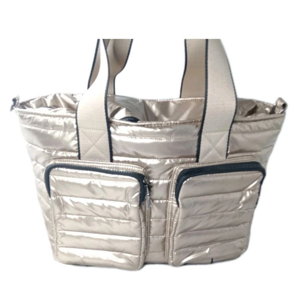 Think Royln Kira Cargo Pocket Tote Bag in Gold - Picture 5 of 12